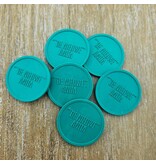 Gerecycled visnet reliëfmunten Ø29mm met jouw ontwerp - per 1000 stuks