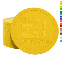 Reliëfmunten plastic Ø70mm - 1000 stuks