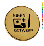 Plastic contrastmunten Ø50mm met jouw ontwerp - per 1000 stuks