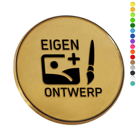 Plastic contrastmunten Ø50mm met jouw ontwerp - per 1000 stuks