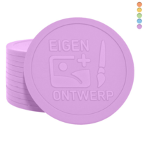 Reliëfmunten plastic Ø70mm - 1000 stuks