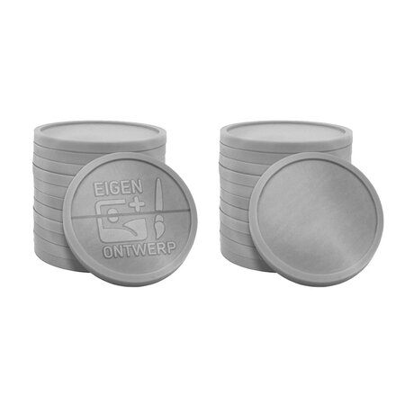 CombiCraft Plastic breekmunten Ø29mm met jouw ontwerp vanaf 3000 stuks - per 1000 stuks