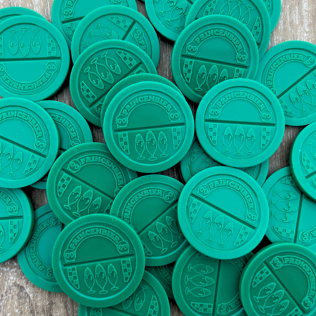 CombiCraft Plastic breekmunten Ø29mm met jouw ontwerp vanaf 3000 stuks - per 1000 stuks