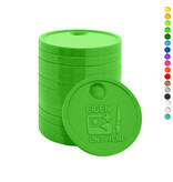 Reliëf winkelwagenmunt € 0,50 met gat en eigen ontwerp - per 1000 stuks