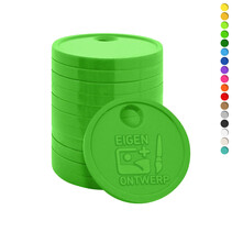 Reliëf winkelwagenmunt € 0,50 met gat - per 1000 stuks