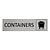 CombiCraft Zilver aluminium deurbordje Containers