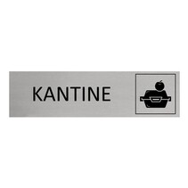 Aluminium Deurbordje Kantine 165x45mm met tape