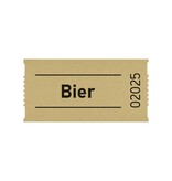 Consumptiebonnen op rol 57x30mm met tekst bier - per 1000 bonnen
