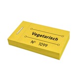 Consumptiebon vegetarisch in geel 50x30mm - per 50 bonnen