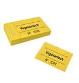 Consumptiebon vegetarisch in geel 50x30mm - per 50 bonnen