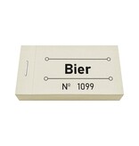 Consumptiebon bier in pastel geel 50x30mm - per 50 bonnen