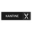 Zwart aluminium deurbordje Kantine 165 x 45 mm - per 1 stuk