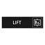 Zwart aluminium deurbordje Lift 165 x 45 mm - per 1 stuk