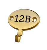 CombiCraft Sleutelhaakje ovaal met gravering van messing - per 1 stuk