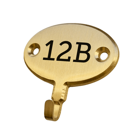 CombiCraft Sleutelhaakje ovaal met gravering van messing - per 1 stuk