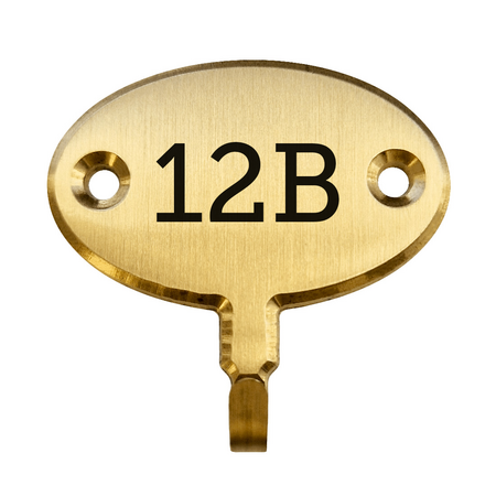 CombiCraft Sleutelhaakje ovaal met gravering van messing - per 1 stuk