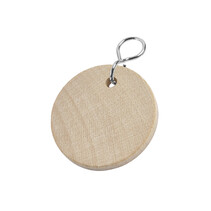 Blanco houten sleutellabel Ø37mm