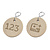 Houten sleutellabel Ø37mm met nummer en logo