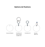 CombiCraft Houten sleutellabel Ø37mm met nummer en logo - per stuk