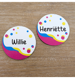 CombiCraft Kunststof naambadge Ø50mm met eigen tekst - per 1 stuk