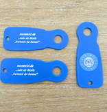 Kunststof Caddy-Key winkelwagenmunten € 1 formaat eigen ontwerp - per 100 stuks