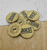CombiCraft Plastic bedrukte glittermunten Ø29mm met jouw ontwerp - per 100 stuks