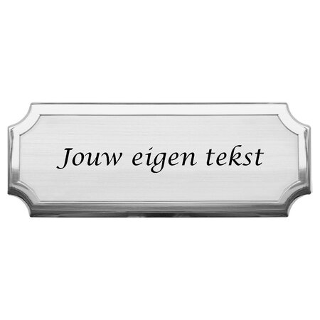 Aluminium naambordje Avelina met tekst - per stuk