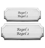 Aluminium naambordje Avelina met tekst - per stuk