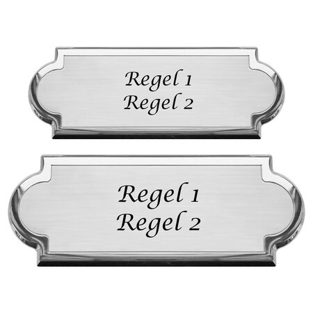 Aluminium naambordje Argentína met tekst - per stuk