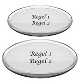 Aluminium naambordje Ariana met tekst - per stuk