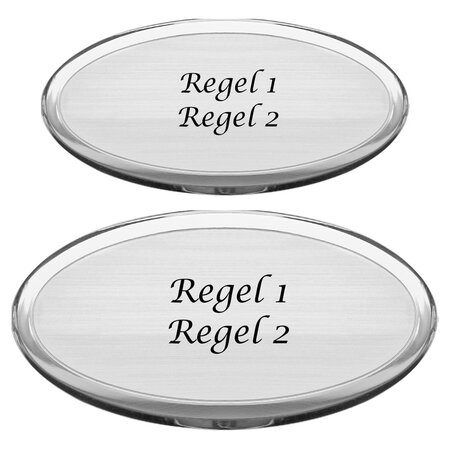 Aluminium naambordje Ariana met tekst - per stuk