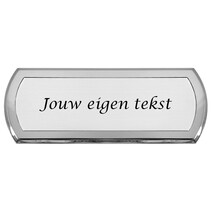 Aluminium naambordje Aqualina met tekst