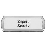 Aluminium naambordje Aqualina met tekst - per stuk