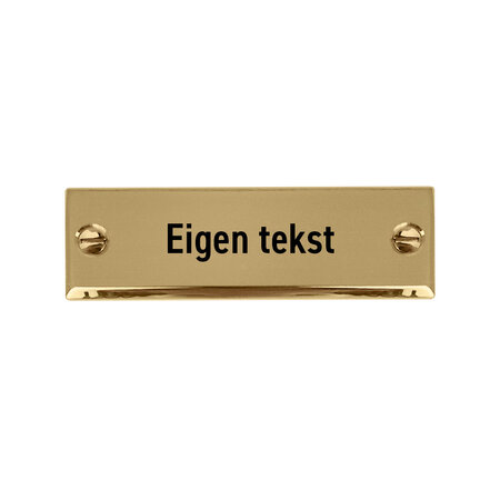 CombiCraft Messing naamplaatje 60x20mm met gravering - per stuk