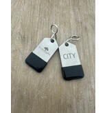 Edelstaal hotelsleutelhanger Cabaret met S-haak en stootdop