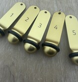 Big Classic aluminium hotel sleutelhanger goud met gravering
