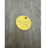 Aluminium sleutellabel met tekst en logo - per stuk