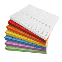 Sleufetiketten 220x25,4mm zigzag