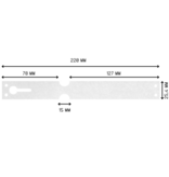 Blanco Tyvek sleufetiketten 220x25,4mm zigzag gevouwen voor matrixprinters in meerdere kleuren  - per 1000 etiketten