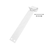 Blanco Tyvek sleufetiketten 220x25,4mm zigzag gevouwen voor matrixprinters in meerdere kleuren  - per 1000 etiketten