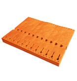 CombiCraft Blanco Tyvek sleufetiketten 220x25,4mm zigzag gevouwen voor matrixprinters in meerdere kleuren  - per 1000 etiketten