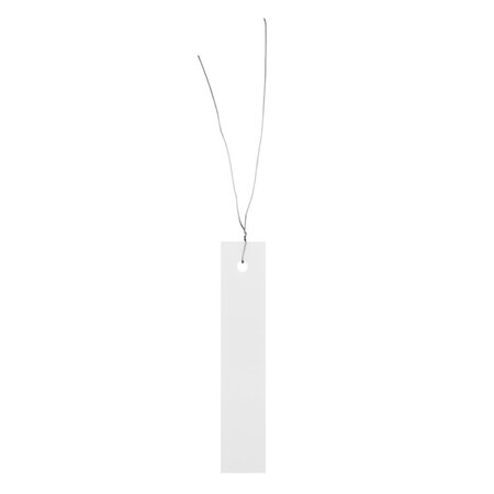 Blanco hangetiketten of plantetiketten 18x100mm van PVC met verzinkt draad - per 250 stuks