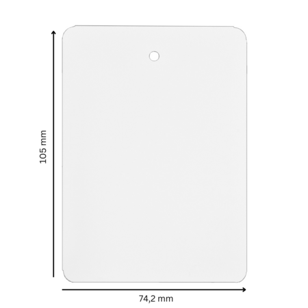 Blanco hangetiketten of plantetiketten 74,2x105mm van PET voor laserprinters wit - per 200 etiketten
