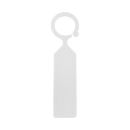 Blanco hangetiketten met opening 24x110mm van PVC - per 100 stuks
