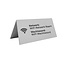 Wifi bordje Elisto in zilverkleurig aluminium 100 x 50 mm - per 1 stuk