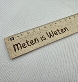 Houten liniaal 30cm gegraveerd met naam - per stuk