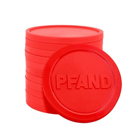 CombiCraft Statiegeld reliëfmunten met 'Pfand' van kunststof - per 250 stuks