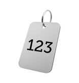CombiCraft Aluminium sleutellabel 40x60mm met nummer - per stuk