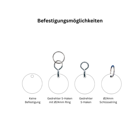 CombiCraft Aluminium sleutellabel Ø20mm met nummer - per stuk