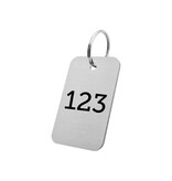 CombiCraft Aluminium sleutellabel 30x50mm met nummer - per stuk